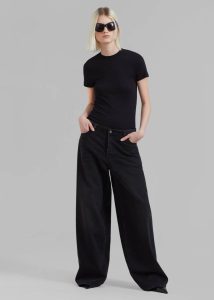Women Palmira Tee - Black Tops The Frankie Shop Black