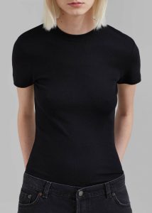 Women Palmira Tee - Black Tops The Frankie Shop Black - Image 4