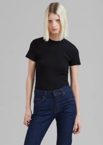 Women Palmira Tee - Black Tops The Frankie Shop Black - Image 5