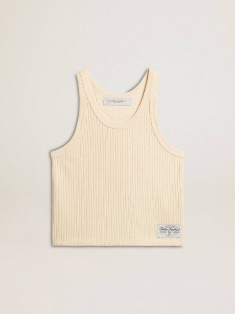 Women Parchment Golden Goose Parchment-Colored Sleeveless Top T-Shirts & Tops