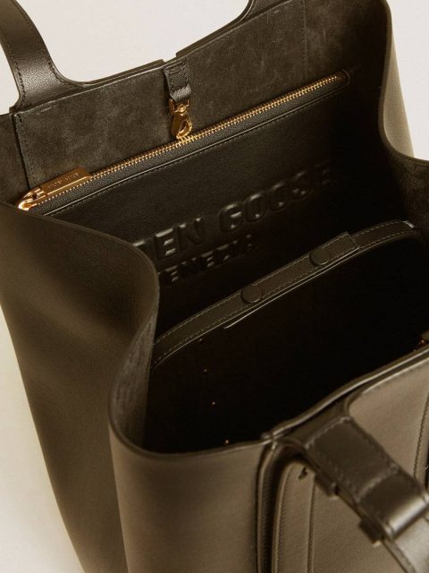 Women Pouch In Black Leather With Raised Logo Bag Accessories Black Golden Goose - Image 4