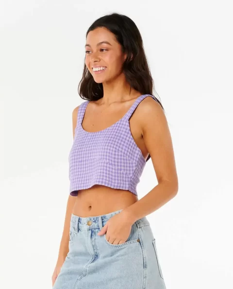 Women Premium Surf Check Crop Shirts & Tops Rip Curl - Image 3