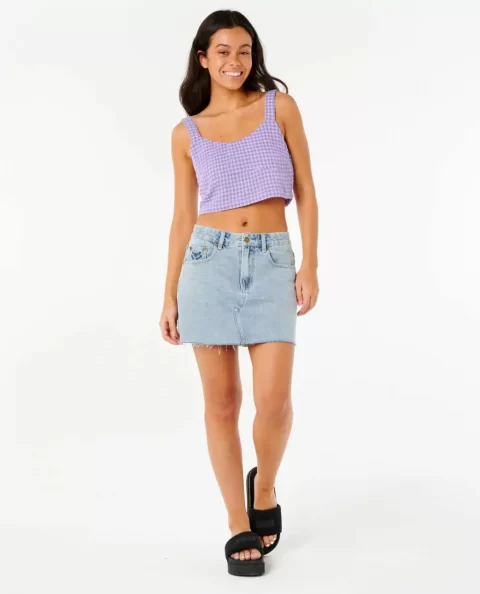 Women Premium Surf Check Crop Shirts & Tops Rip Curl - Image 4