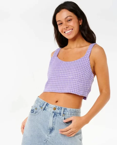 Women Premium Surf Check Crop Shirts & Tops Rip Curl