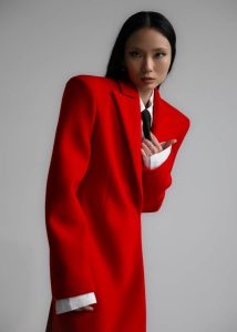 Women Red Outerwear Melva Long Coat - Red The Frankie Shop - Image 2