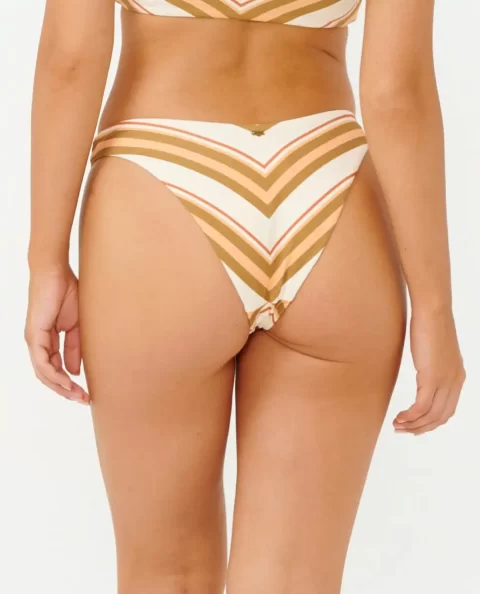 Women Rip Curl Catalina Stripe High Cheeky Coverage Bikini Bottoms - Image 2