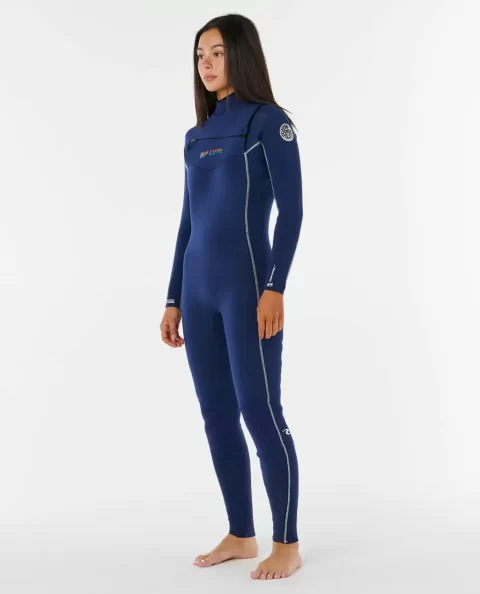 Women Rip Curl Fullsuits Stephanie Gilmore Dawn Patrol Chest Zip 3/2 Wetsuit - Image 2
