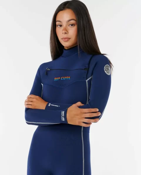 Women Rip Curl Fullsuits Stephanie Gilmore Dawn Patrol Chest Zip 3/2 Wetsuit - Image 5