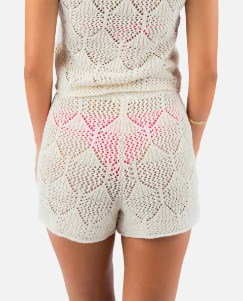 Women Rip Curl Island Hopper Crochet Short Shorts - Image 3