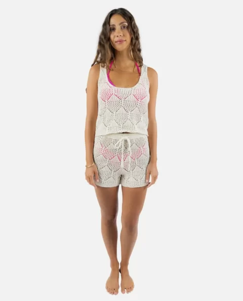 Women Rip Curl Island Hopper Crochet Short Shorts - Image 4