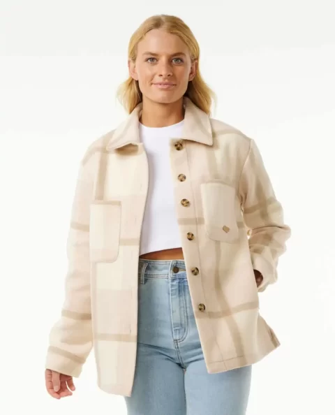 Women Rip Curl Jackets Soleil Check Shacket