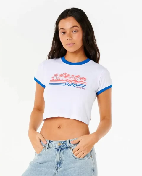 Women Rip Curl Neon Isles Baby Tee Tees & Tanks - Image 3