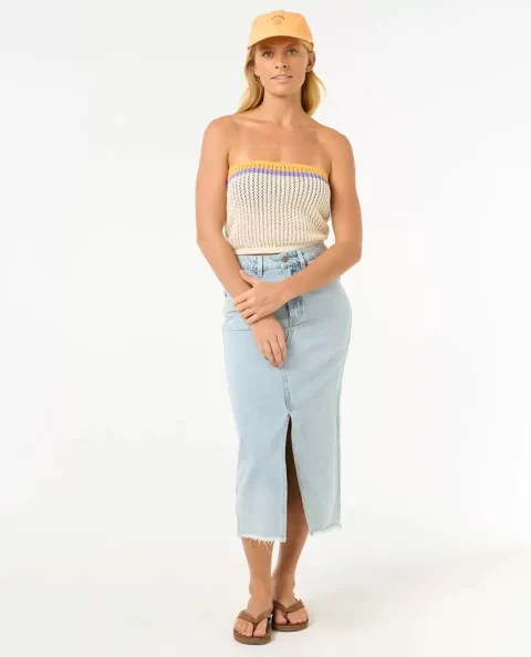 Women Rip Curl Shirts & Tops Cala Vadella Crochet Top - Image 4