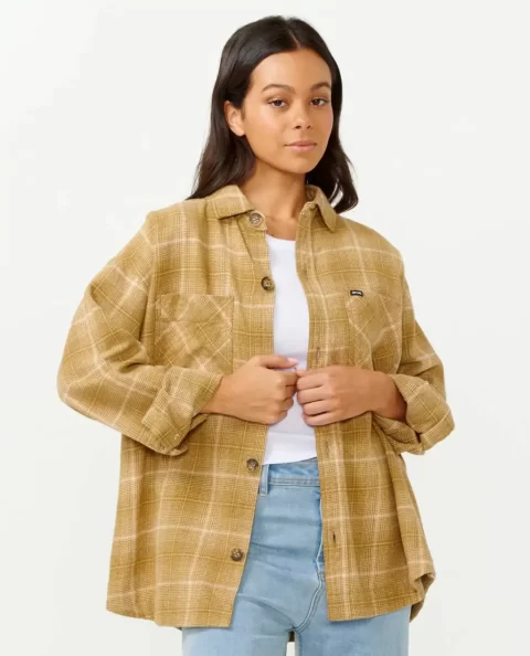 Women Rip Curl Shirts & Tops Desert Dreams Flannel - Image 5