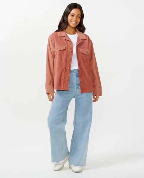 Women Rip Curl Shirts & Tops Stevie Cord Shirt - Image 4