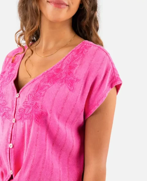 Women Rip Curl Shirts & Tops Tiki Embroidered Top - Image 5