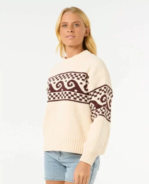 Women Rip Curl Soleil Knit Crew Sweaters - Image 2