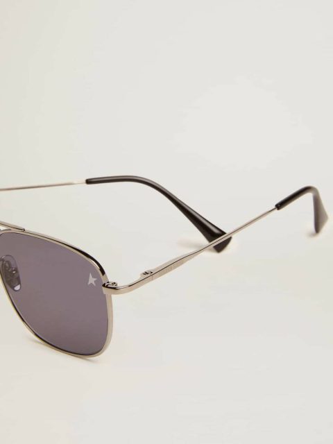 Women Roger Aviator Sunglasses With Black Frame And Black Lenses Golden Goose Black Sunglasses - Image 2