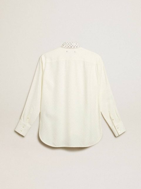 Women Shirts Shirt In Vintage White With Jacquard Design And Embroidery Vintage White Golden Goose - Image 5