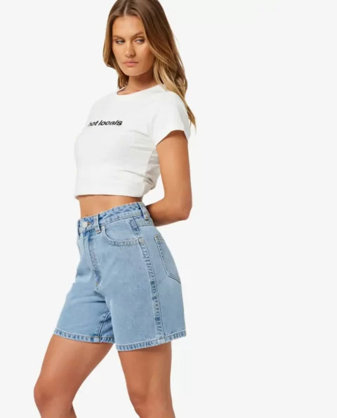 Women Shorts Rip Curl X Abrand Carrie Denim Short Ariane - Image 3