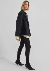 Women Socks & Tights Black Neve Sheer Tights - Black The Frankie Shop - Image 3