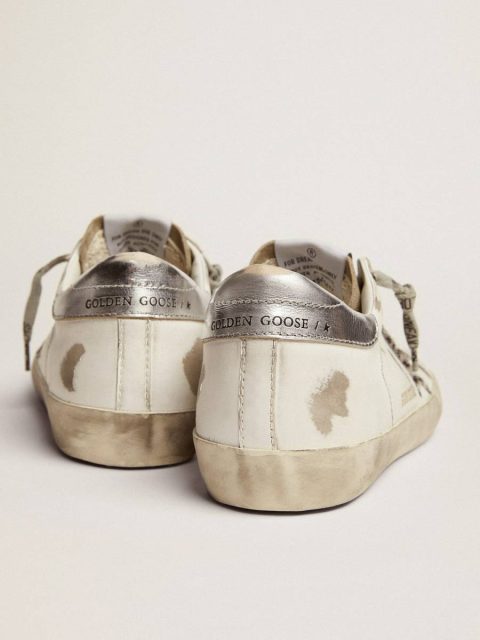 Women Super-Star White Golden Goose Women's Super-Star With Zebra Print Pony Skin Star - Image 4