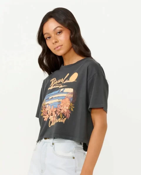 Women Tees & Tanks Wave Gliders Crop Tee Rip Curl - Image 2