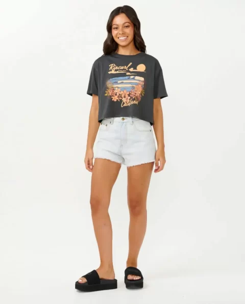 Women Tees & Tanks Wave Gliders Crop Tee Rip Curl - Image 4