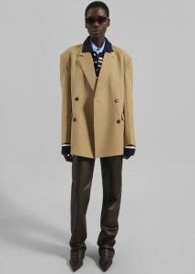 Women The Frankie Shop Beige Hisar Boxy Blazer - Camel Outerwear