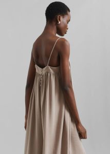 Women The Frankie Shop Beige Jumpsuits Maude Gathered Fluid Jumpsuit - Beige - Image 2