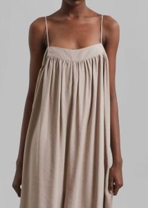 Women The Frankie Shop Beige Jumpsuits Maude Gathered Fluid Jumpsuit - Beige - Image 5