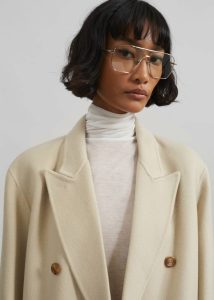 Women The Frankie Shop Beige Outerwear Maese Wool Coat - Light Beige - Image 2