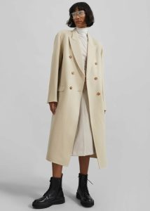 Women The Frankie Shop Beige Outerwear Maese Wool Coat - Light Beige