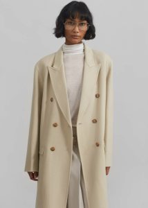 Women The Frankie Shop Beige Outerwear Maese Wool Coat - Light Beige - Image 4