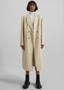 Women The Frankie Shop Beige Outerwear Maese Wool Coat - Light Beige - Image 5