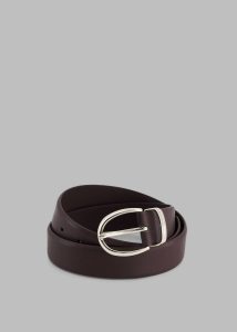 Women The Frankie Shop Belts Ora Leather Belt - Plum/Silver Purple