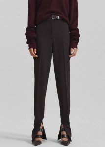 Women The Frankie Shop Belts Ora Leather Belt - Plum/Silver Purple - Image 3