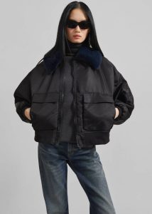 Women The Frankie Shop Black Blenham Bomber Jacket - Black Outerwear