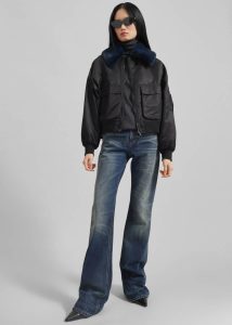 Women The Frankie Shop Black Blenham Bomber Jacket - Black Outerwear - Image 3