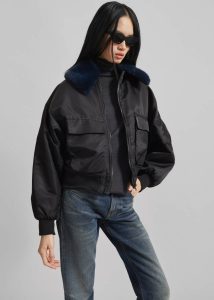 Women The Frankie Shop Black Blenham Bomber Jacket - Black Outerwear - Image 5