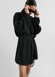 Women The Frankie Shop Black Kilure Shirt Dress - Black Dresses - Image 3