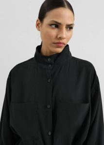 Women The Frankie Shop Black Kilure Shirt Dress - Black Dresses - Image 4