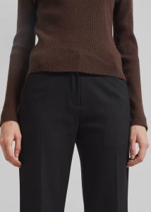 Women The Frankie Shop Black Kinsale Bootcut Pants - Black Bottoms - Image 3