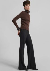 Women The Frankie Shop Black Kinsale Bootcut Pants - Black Bottoms - Image 4