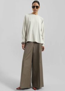 Women The Frankie Shop Bottoms Brown Sienne Flared Trousers - Brown
