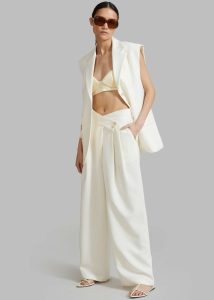 Women The Frankie Shop Bottoms Eloise Trousers - Cream White
