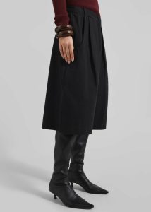 Women The Frankie Shop Cedar Bermuda Shorts - Black Black Bottoms - Image 5