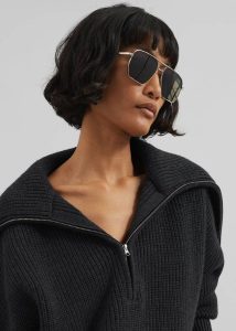 Women The Frankie Shop Grey Knitwear Hazel Oversized Wool Jumper - Dark Grey - Image 5