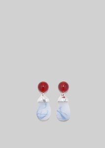 Women The Frankie Shop Jewelry Blue Completedworks Bio-Resin Red Lace Agate Earrings - Blue/Red - Image 2