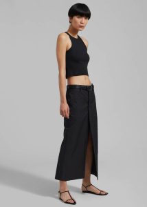 Women The Frankie Shop Maisy Tank Top - Black Black Tops - Image 2